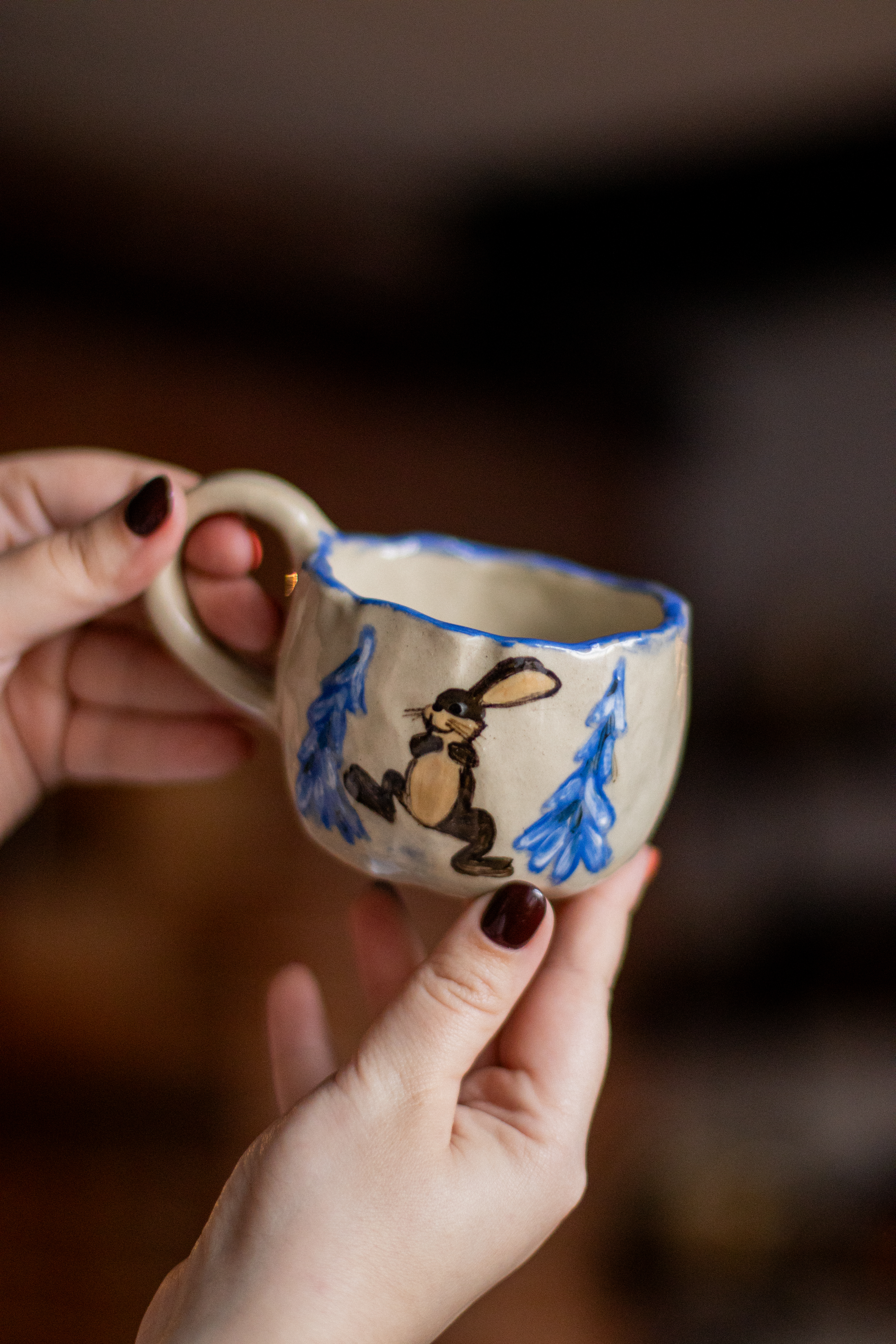 Наивная лепная чашка фото 1